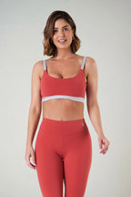 Conj suplex legging bordô