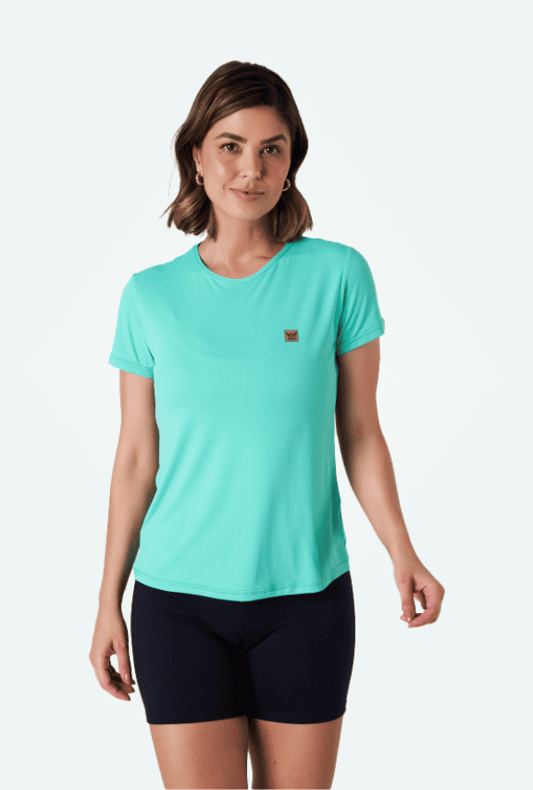 Baby Look Running Poliamida Azul Psicina