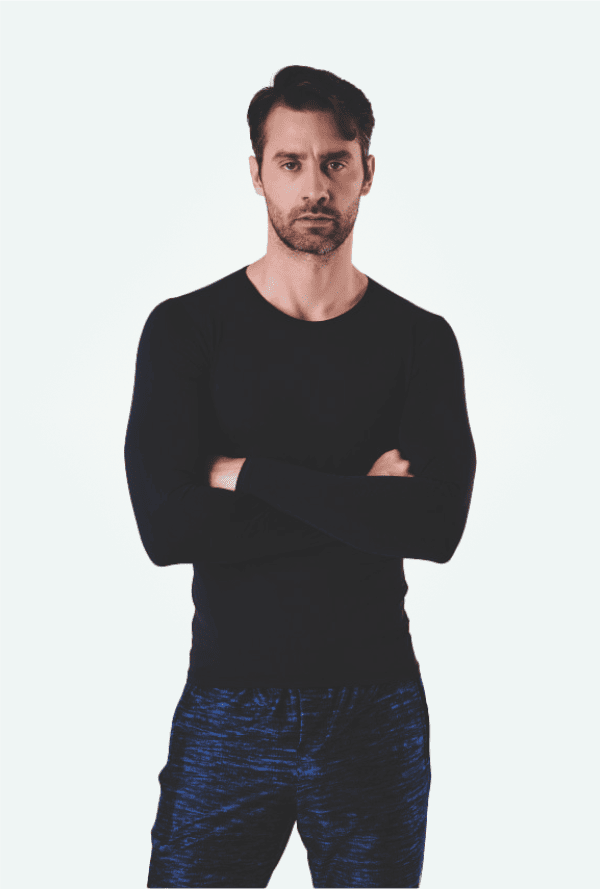 Camisa Térmica suplex sublimiada Preta Masculina