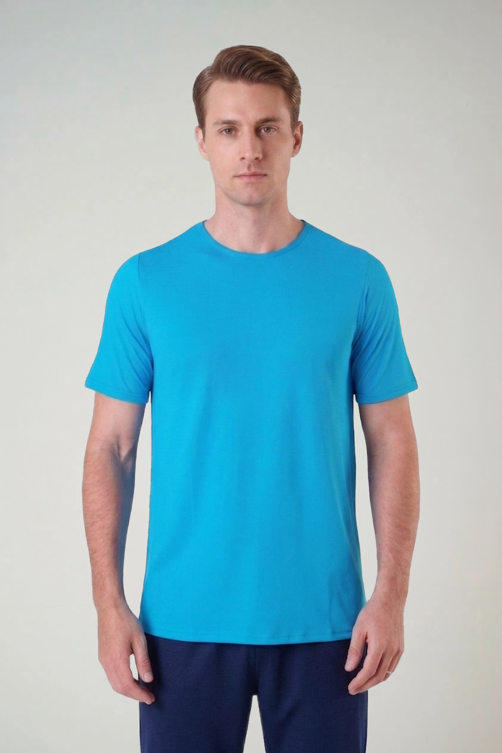 Camiseta poliamida azul turquesa