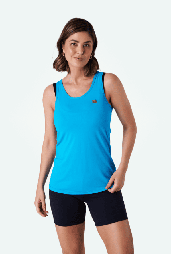 Regata Baby Look Running Poliamida Azul